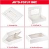 Rectangular Transparent Window Candy Packaging Box for Chocolates, Biscuits, Donuts, and Cakes