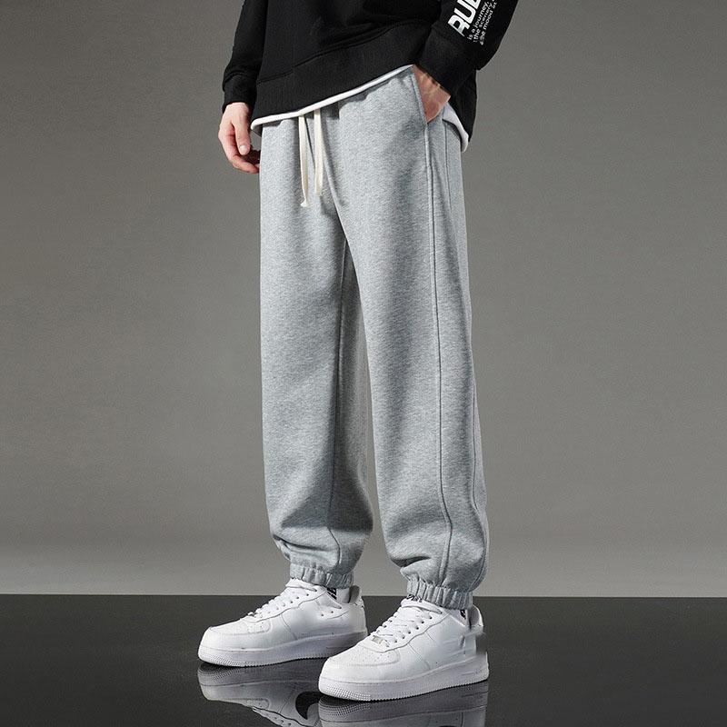 Pantaloni Casual Drepți de Primăvară pentru Bărbați, Culoare Solidă