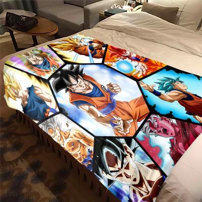 1PC DRAGON BALL  Print Flannel Blanket, High Quality All Seasons, Home Decor, Warmth and Comfort, Perfect for Christmas Gifts