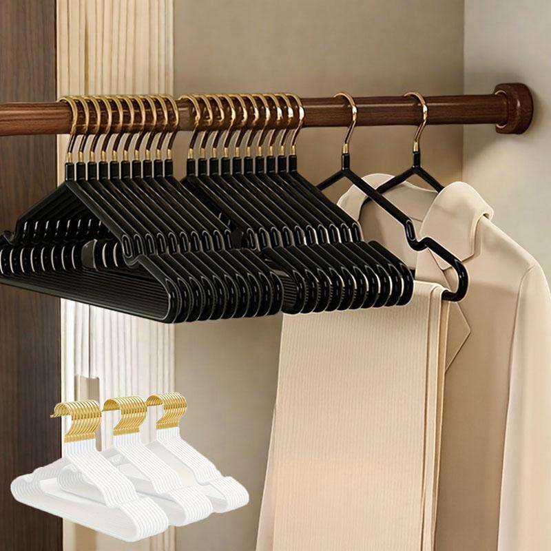 10PCS Ultra-smooth durable metal shirt dress hanger, lightweight and sturdy metal rack for jacket pants casual pants