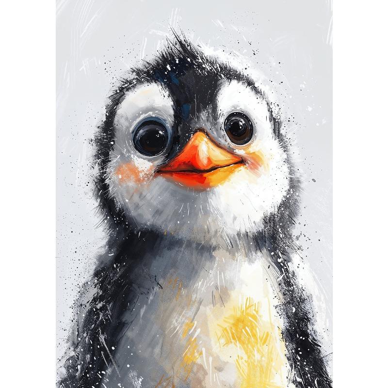 Cute interesting Colorful furry animals Poster Watercolor Print Canvas Painting Wall Art Picture Home Modern Kid Room Decoration