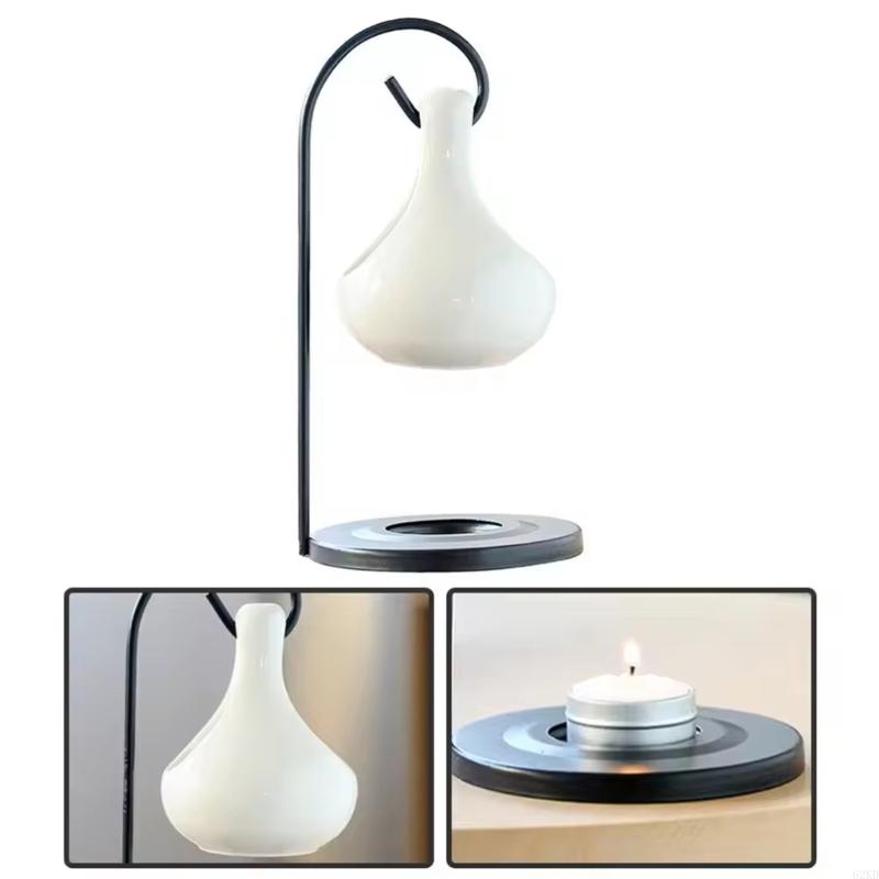 62KD Hanging Ceramics Tear Drop Essential Oil Burners Warmer Tealight Holder