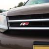 AGLNX1 1Pcs ABS Metal Logo Car Front Grille Badge Decoration Sticker Auto Accessories For VW RLine R Golf Amarok T5 Teramont ID3 Tiguan