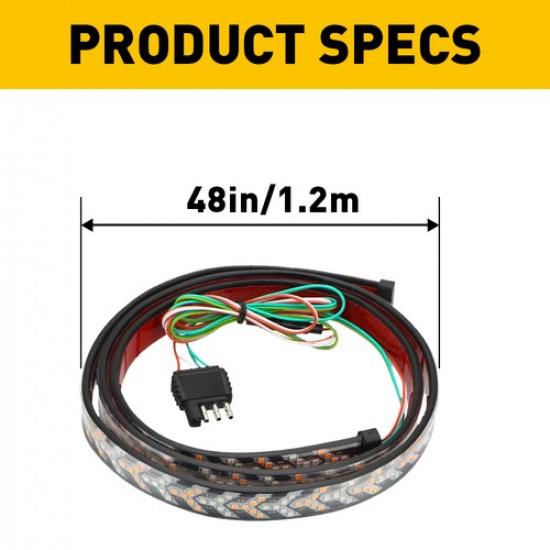 48" Truck Tailgate LED Bar Light Sequential Signal Brake Flash Stop Tail Strip