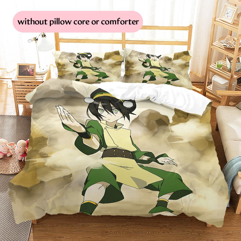 Toph Beifong  Pattern Bedding Quilt Set  Home Decoration  Gift (1 * duvet cover + 2 * pillowcase  without core)
