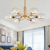 Modern Scandinavian Chandelier for Kitchen Glass Ball Pendant Light Minimalist Creative Gold Ceiling Lamp Dining Chandeliers