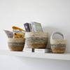 Straw Weaving Flower Plant Basket Grass Planter Basket Indoor Outdoor Flower Pots Plant Containers for Plantable Plants