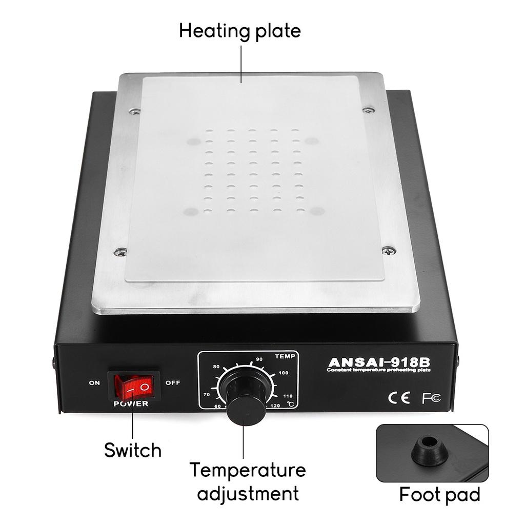 Piastra della piattaforma di riscaldamento per la rimozione del vetro della macchina per la riparazione del telefono in metallo con separatore dello schermo da 450 W per separatori dello schermo LCD