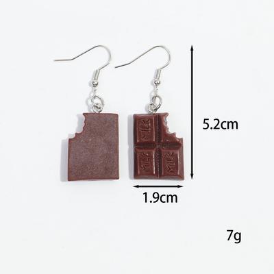 Fashion Cute 3D Cake Resin Drop Earrings for Women Girls Funny Donuts Cookies Food Shape Dangle Earring Party Jewelry Gifts