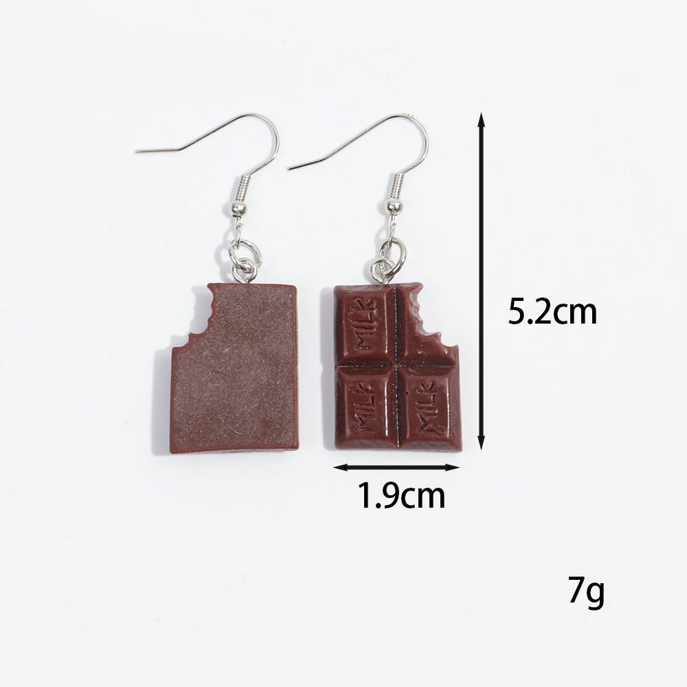 Fashion Cute 3D Cake Resin Drop Earrings for Women Girls Funny Donuts Cookies Food Shape Dangle Earring Party Jewelry Gifts