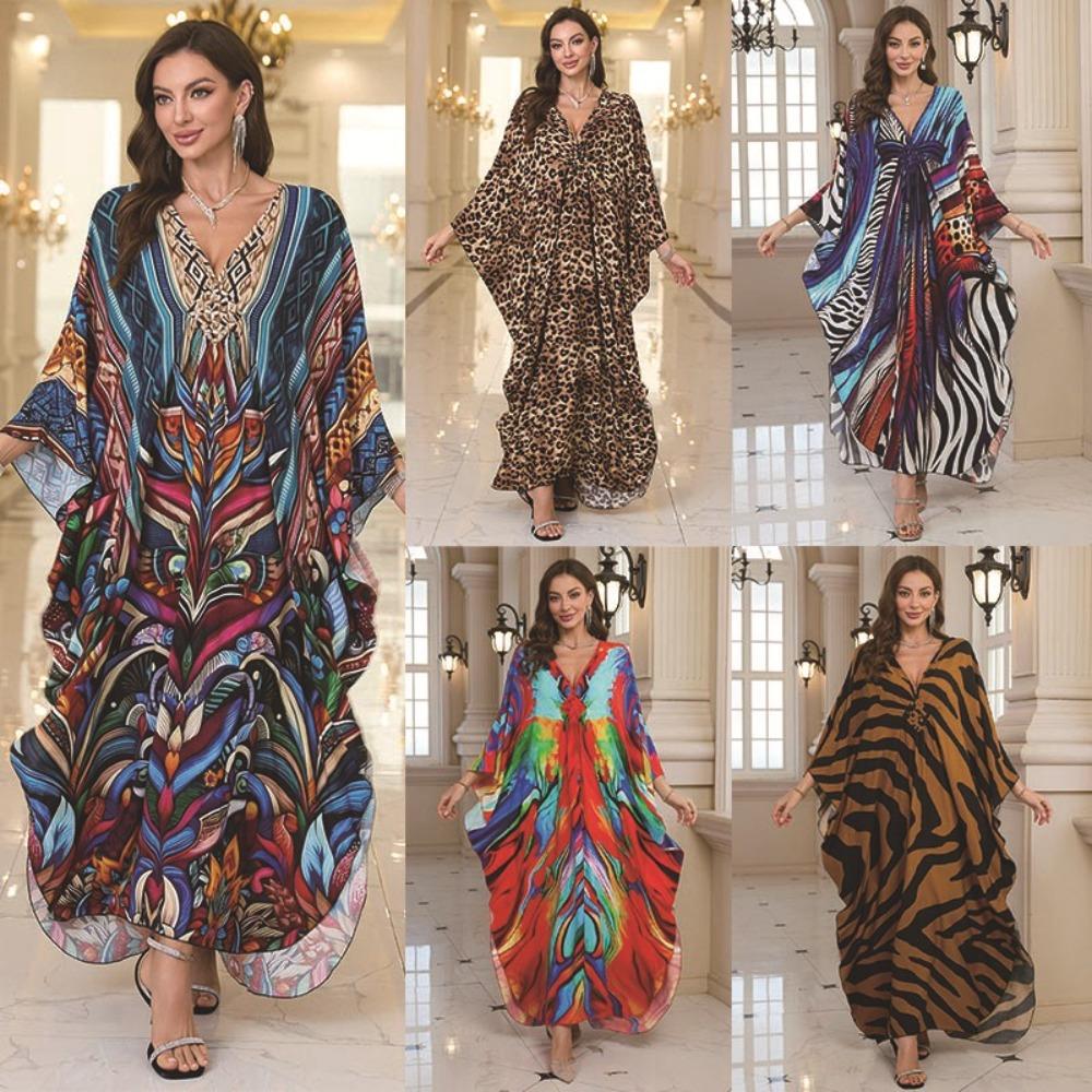 2025 New European and American Beach Dress Women's Loose Robe Bikini Blouse Sunscreen Clothing