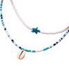 Elegant Layer Shell Necklace for Beach Outings and Everyday Fashion Statement Pieces With Adjustable Beaded Chain