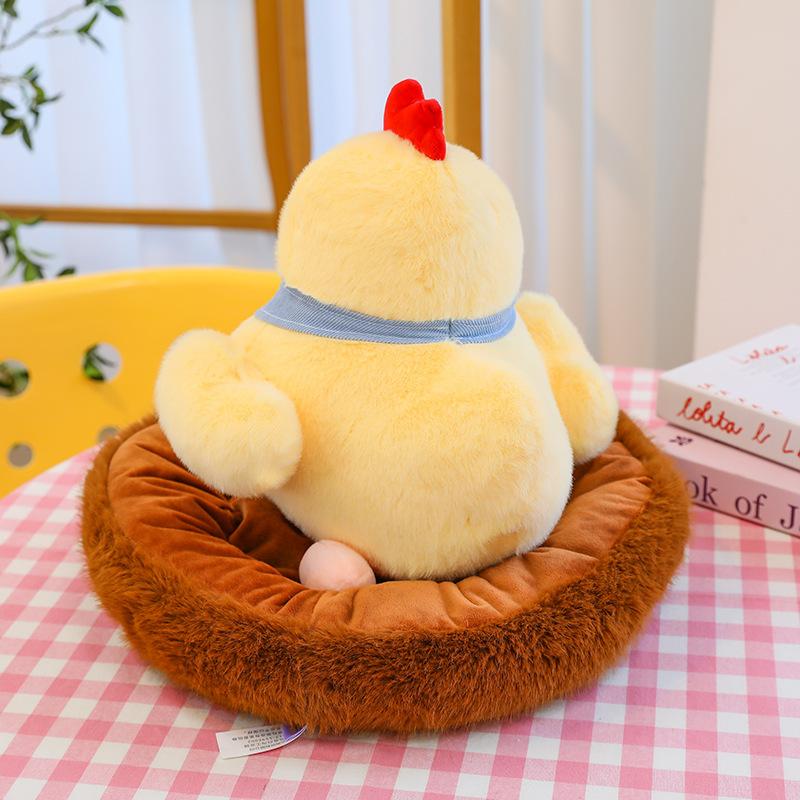 New Chicken Nest Plush Toy Cute Pet Home Ornament Egg Baby Children Doll Decoration Pet Nest