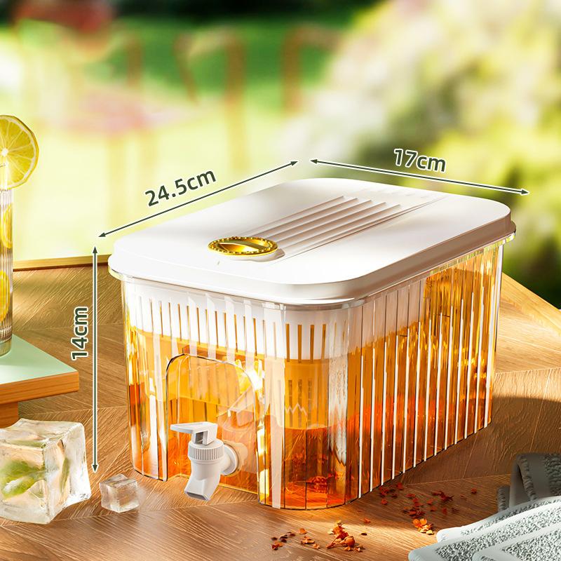 Frigider de uz casnic Alb rece Suc deschis Fructe Băutură Ceai Găleată Capacitate mare Sticla cu apă rece la temperatură înaltă