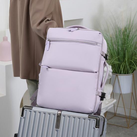 Expandable Travel Backpack Women Men Laptop Backpack with USB Charging Port Airline Approved Backpack with Anti-Theft Pocket Shoe Compartment