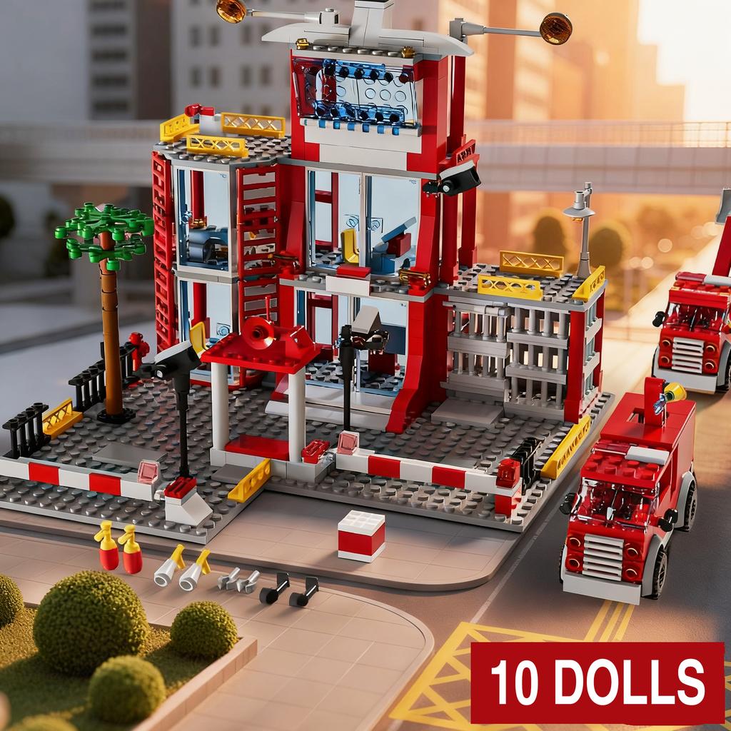 SWAT Police Station Military City Model Set Prison Car Policeman Figures Building Blocks DIY Toy for Kids Boys Christmas Gift