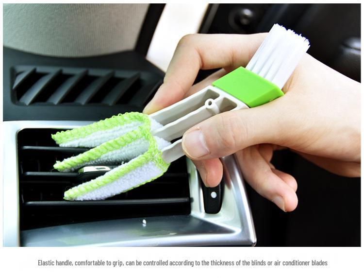 Car Vent & Dashboard Soft Bristle Cleaning Brush - Double-Headed Dusting Tool