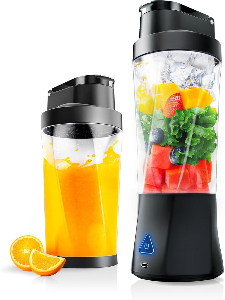 Φορητό μπλέντερ 700ml, 6 αιχμηρές λεπίδες, μπαταρία 6000mAh, φόρτιση USB-C