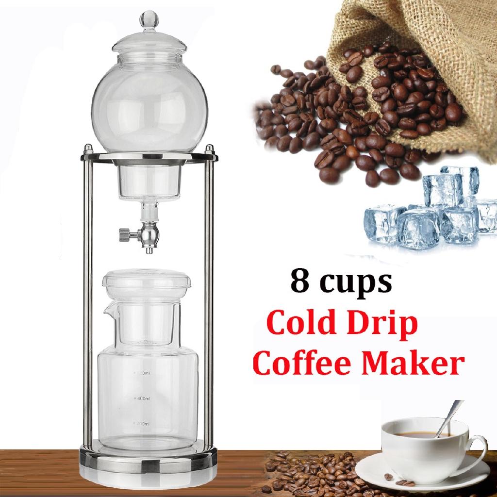 600ML 8 Cups Modern Dutch Coffee Water Drip Cold Ice Drip Coffee Maker Serve For Coffee Brewer Tool Household