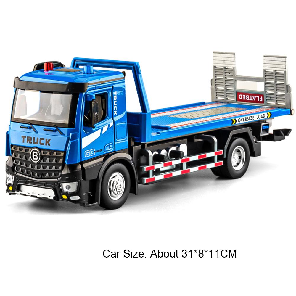 

1:24 Электрический прицеп Платформа Автобетоносмеситель Модель игрушки Звук Свет Открывающиеся двери Инженерная техника Праздничные подарки для мальчиков