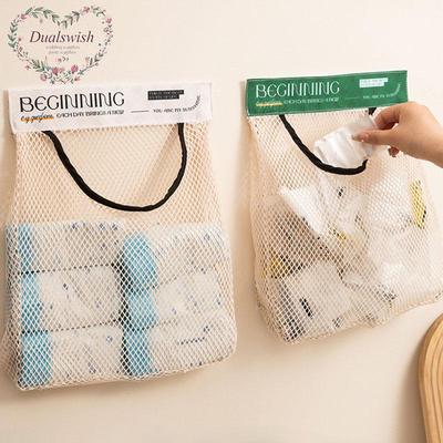 An der Wand montierte Aufbewahrungstasche für die Küche, an der Tür montierte Aufbewahrungstasche, Einkaufstasche, Müllbeutel, Plastiktüte, an der Wand montierte magische Netztasche