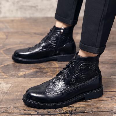 Men Business Boots Spring Autumn Mens Casual Pu Leather Shoes Male Comfortable Formal Dress Oxfords Simple Fashion Ankle Boots