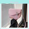 Retro Fashion Pu Leather Saddle Bag For Women 2024 Summer Versatile Shoulder Bag