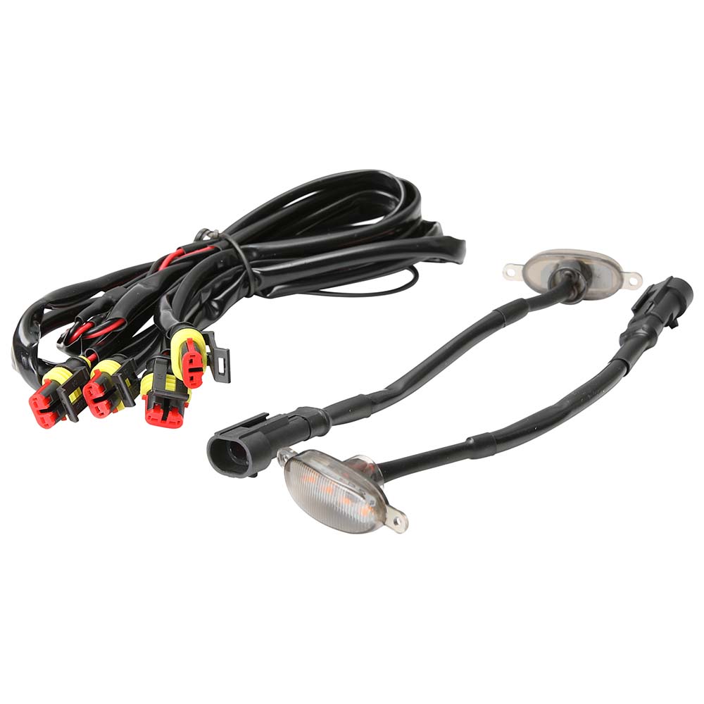 4pc 12V Smoked Lens Amber White Front Grille Lighting Kit For 2014- Toyota 4Runner TRD Pro