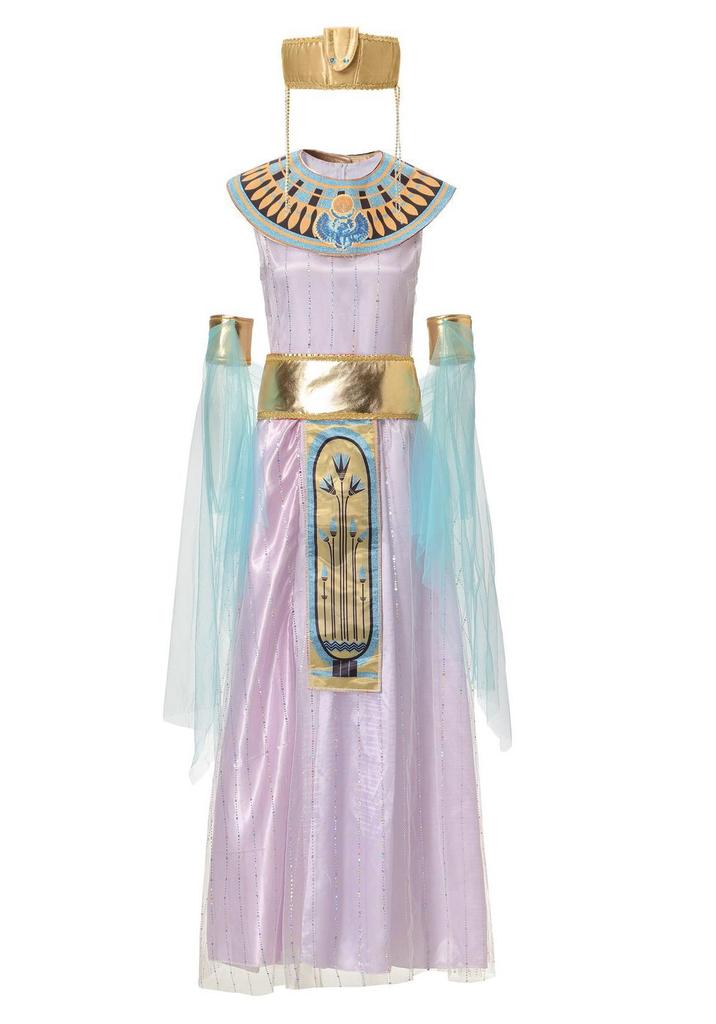 Europäisches & Amerikanisches Halloween Ägyptische Göttin Kleid: Langer Rock, Retro Cleopatra Cosplay Kostüm
