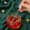 Small Souvenir for Christmas Event Glass Stirring Stick/Spoon, Handmade Tree Topper Decor, Heat Resistant Durable Drinkware Stirrer Decorative Swizzle