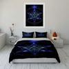 Mystisches Blau Pentagram Bettwäscheset Bettwäscheset (1 Bettbezug, 2 Kissenbezüge, Bettdecke nicht enthalten)