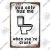 Retro Metal Tin Sign Toilet Bathroom Wall Decor