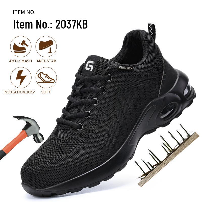 15KV Insulated Summer Men's Steel Toe Safety Shoes - Fashionable, Comfortable & Breathable Electrician Footwear