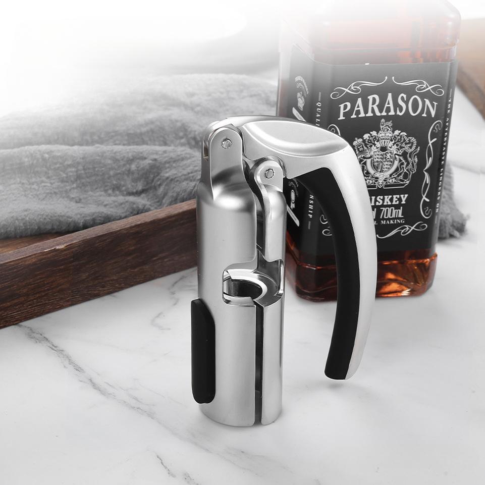 Zinc Alloy Red Wine Champagne Bottle Opener Simple Semi-automatic Household Commercial Wine Champagne Bottle Opener Labor-saving