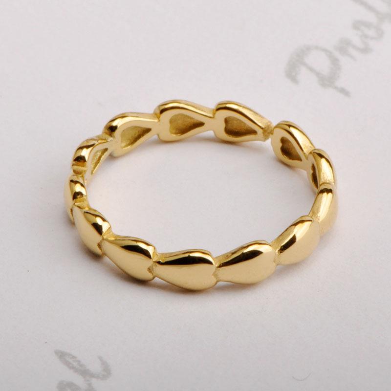 

Корейское минималистичное кольцо-сердце из титановой стали, золото 18 карат, не тускнеющее, штабелируемое украшение Size 7 золотой