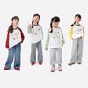 Xiaoyinman Girls' Cat Print Round Neck Long-Sleeve T-Shirt