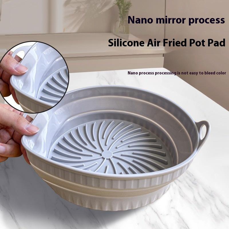 Air Fryer Mat Silicone Baking Tray Multifunctional Silicone Grill Mat Resistant To High Temperatures Pizza Fried Chicken Plates