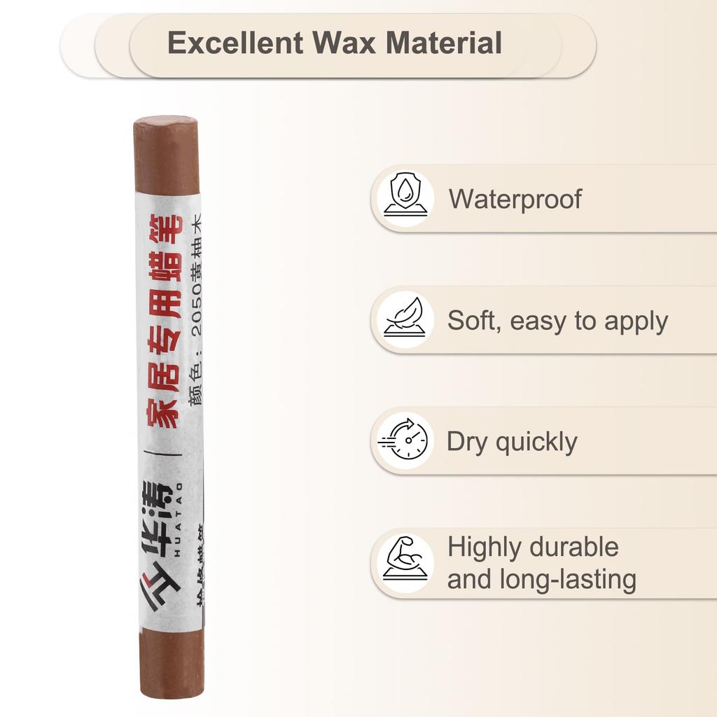 PATIKIL Furniture Repair Wax Wood Filler Sticks for Crayons, 12-Pack, Scratches, Holes, Tables, etc.