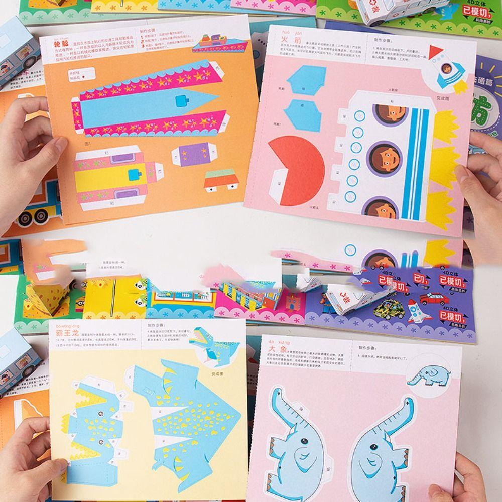 Paper Animal Handmade Origami Montessori Diy Paper-cut Book  Boys Baby Girls