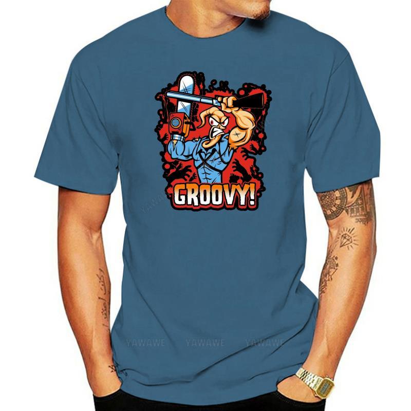 

Male short sleeve Earthworm tee jim ash evil dead S M L XL 2XL 3XL Tshirt Groovy mens casual teeshirt cotton Fashion tee tops 4XL