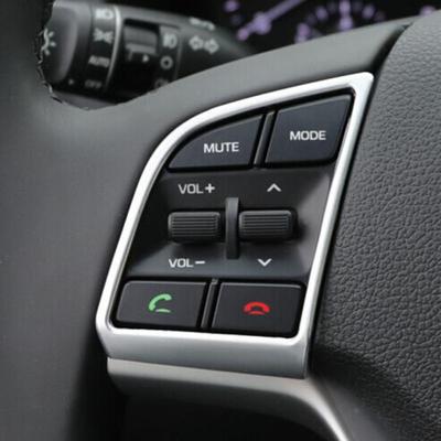 ABS Chrome Car Steering Wheel Decorative Cover Trim Stickers for Hyundai New Tucson 2015 2016 2017