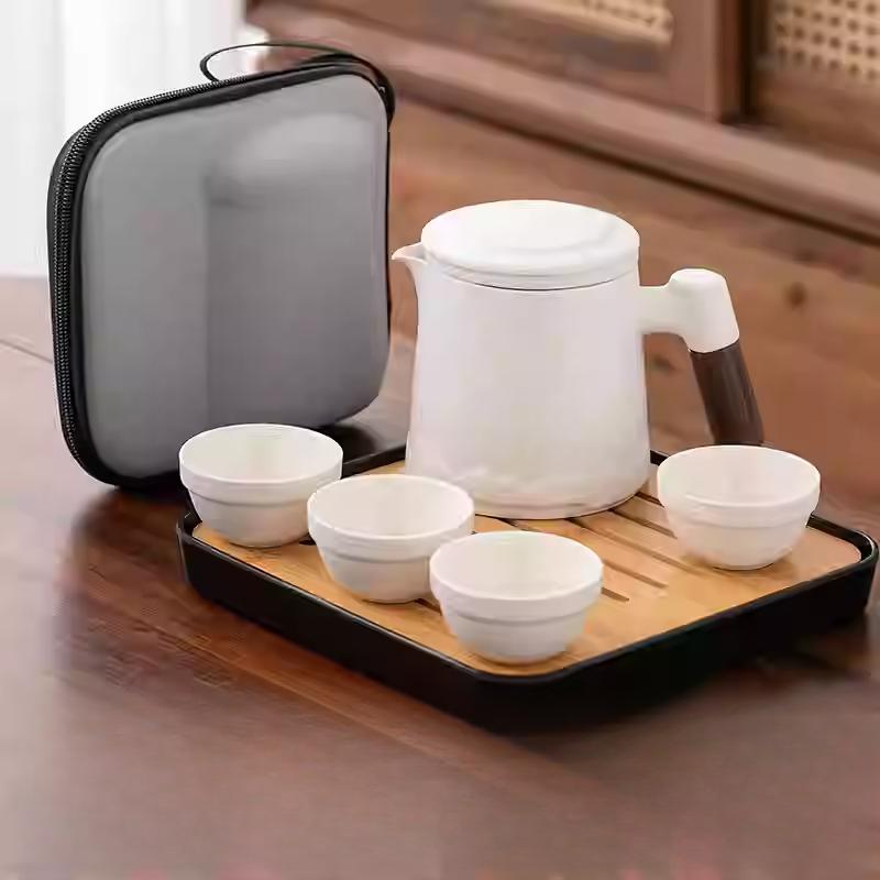 Portable Travel Tea Set Outdoor Portable Kung Fu Brewing Teapot Teacup Small Set Easy Camping Business Trip