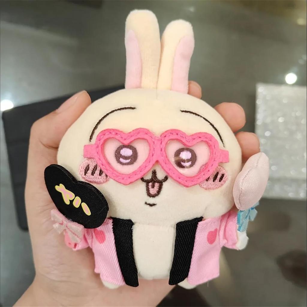 Soft and Cute Sitting Rabbit Plush Doll, Perfect for Everyday Use As a Keychain, Cheering Goods, Mascot, Everyday Decoration, Cosplay Accessory,