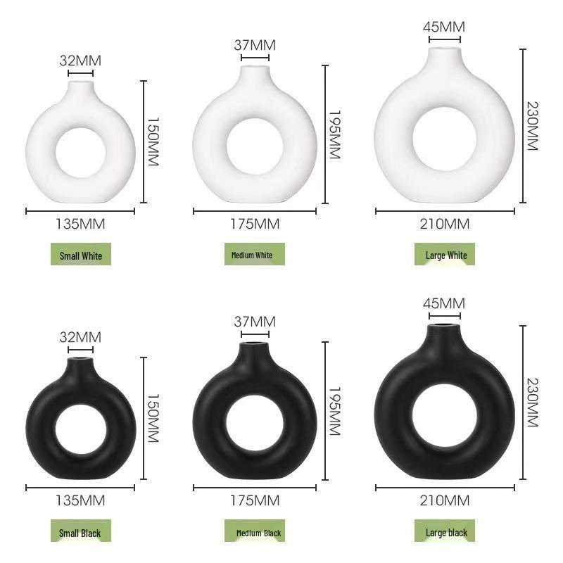 

Ваза-пончик - Декор для дома и обеденного стола в скандинавском стиле с предложением бесплатной доставки 0,01 для новых клиентов Small Round - Random Color