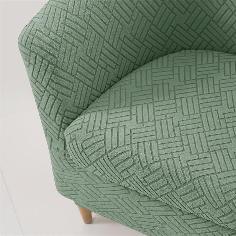 2pcs/set Jacquard Club Tub Chair Cover with Cushion Cover Elastic Armchair Slipcover Non Slip Couch Cover Furniture Protector