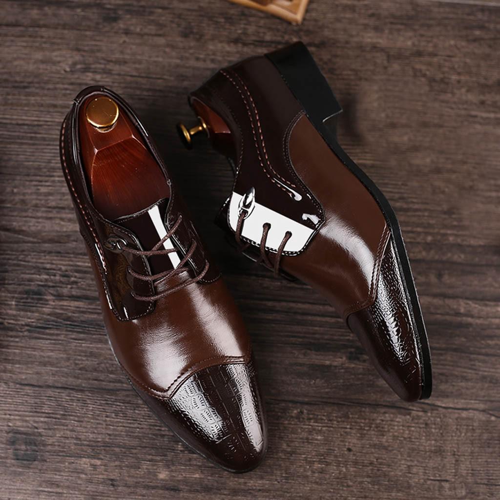 Joliann hombres encaje zapatos de cuero de negocios zapatos cómodos zapatos  de novia zapatos de traje masculino comprar a buen precio — entrega  gratuita, reseñas reales con fotos — Joom