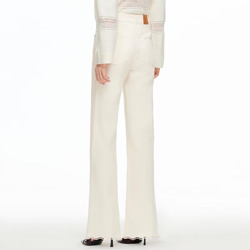 VEROMODA Women's Embroidered Flared Cropped Jeans