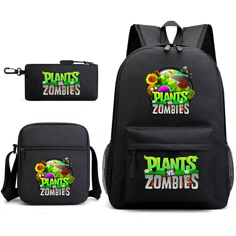 Umgebende Pflanzen vs. Zombies Teenager Schüler Schultasche Herren- und Damen-Freizeitrucksack Umhängetasche