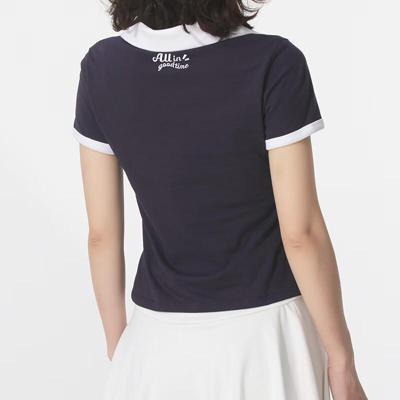 Puma Maglietta Polo Casual Moda Business da Donna Blu Navy 692774-16