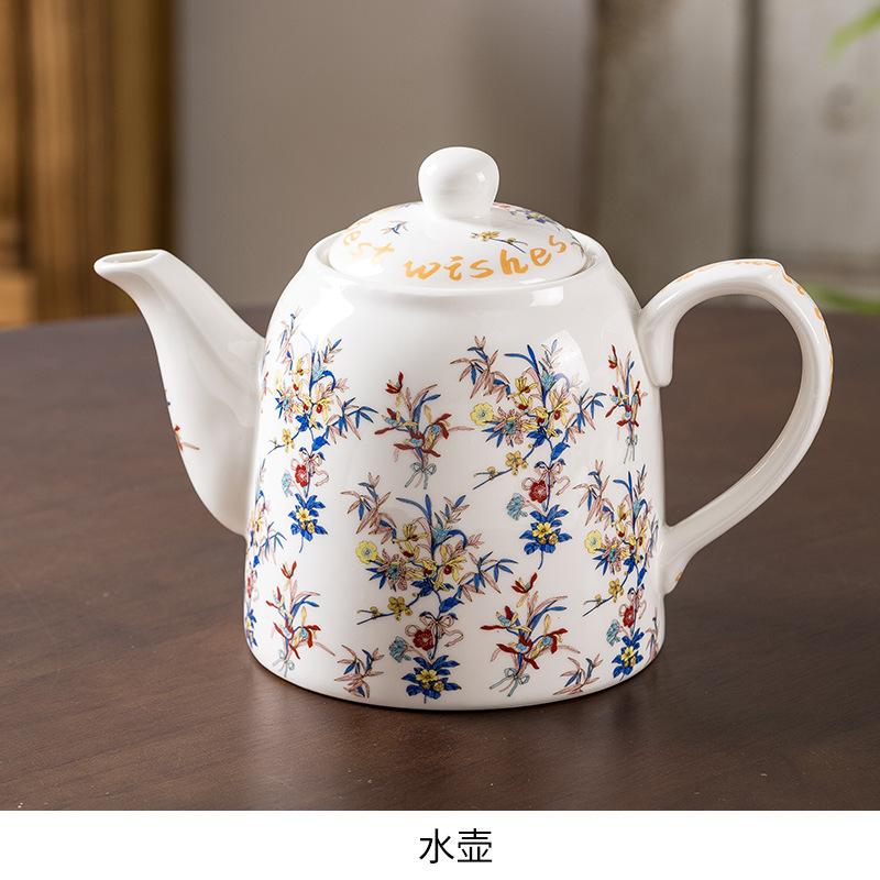 French Vintage Orchid Coffee Cup Saucer Retro Afternoon Teacup Latte Cup Creative Gift Set Tea Set